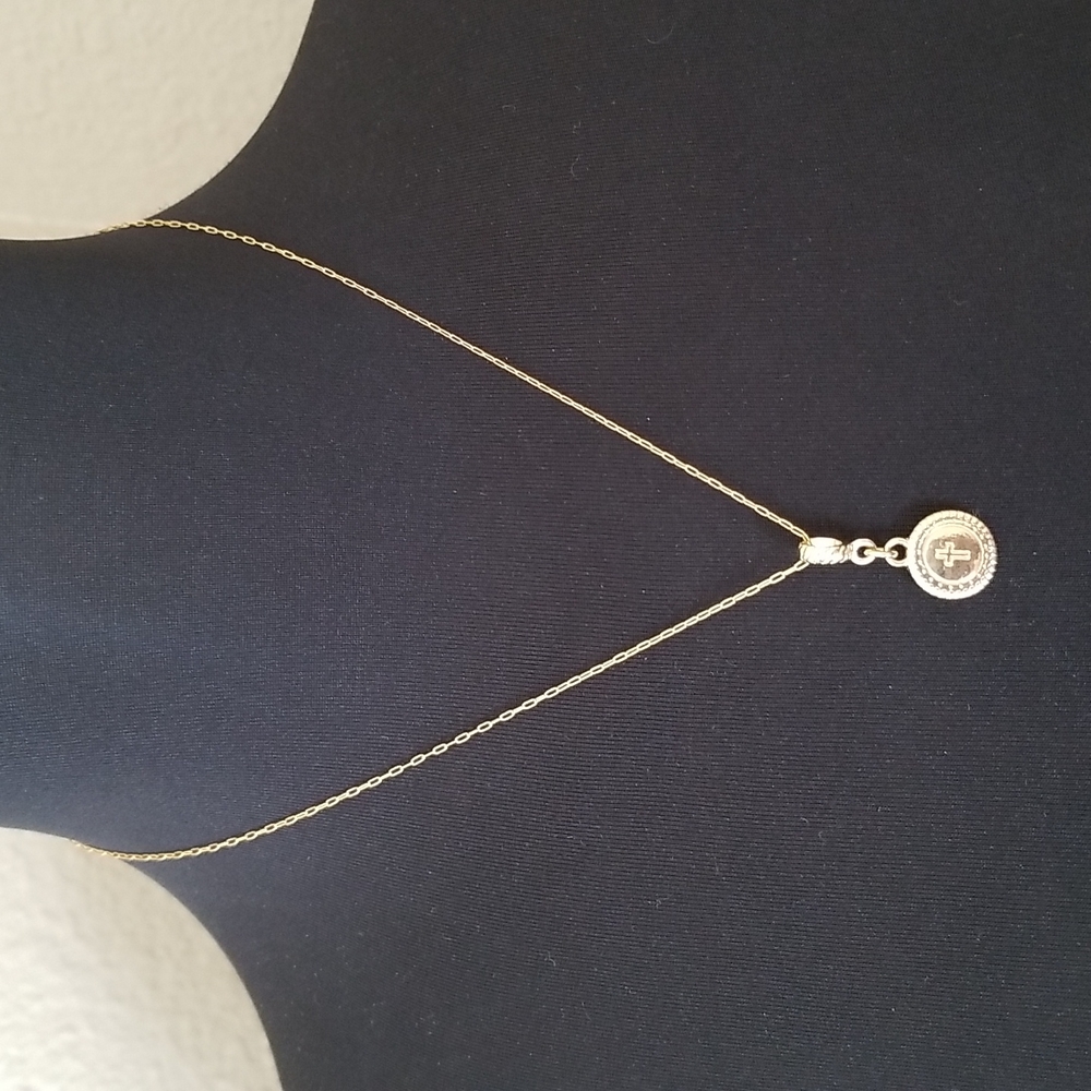 Vintage Gold FE Cross Religious Necklace